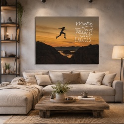 Tablou Motivational - Make Progresses, Not Excuses