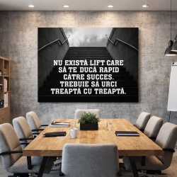 Tablou Motivational - Nu Exista Lift Spre Succes