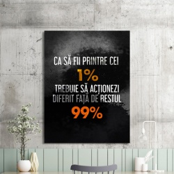 Tablou Motivational - Sa Fii Printre Cei 1% - Img 2