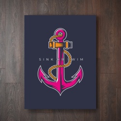 Tablou Motivational - Sink or Swim - Img 3