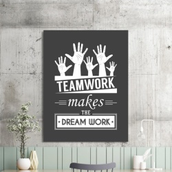 Tablou Motivational - Teamwork Makes Dreamwork - Img 2