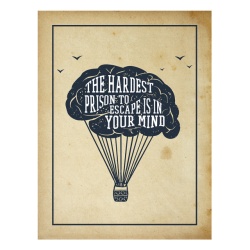 Tablou Motivational - The Hardest Prison To Escape - Img 4