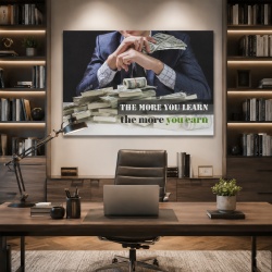 Tablou Motivational - The More You Earn