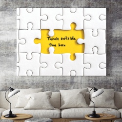 Tablou Motivational - Think Outside The Box Puzzle - Img 4