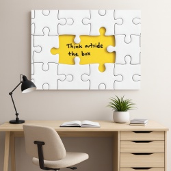 Tablou Motivational - Think Outside The Box Puzzle