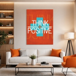Tablou Motivational - Think Positive (Plus Sign)