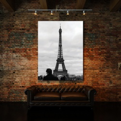 Tablou Office - Black And White Eiffel - Img 3