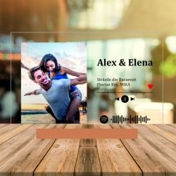 Tablou Personalizat Din Acrilic Cu Poza, Mesaj Text Si Melodia Voastra - Spotify - 15x20cm - Img 6