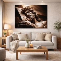 Tablou Religios - Rastignirea (sculptura in lemn) - Img 2