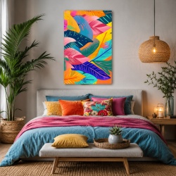 Tablou Vegetatie - Abstract Colorful Leaves (097)