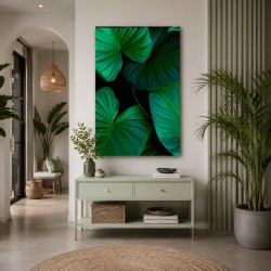 Tablou Vegetatie - Dark Green Tropical Leaves (068)