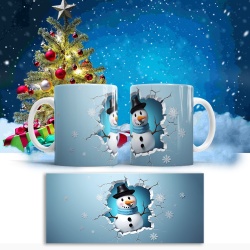 Cana De Craciun - Snowman with Black Hat - Img 3