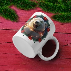 Cana De Craciun - Urs polar zambitor (mesaj personalizat)