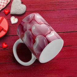 Cana Valentine's Day - Inimi roz din sticla