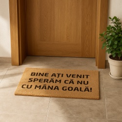 Covor de intrare personalizat - 60x40cm - Sper ca nu cu mana goala