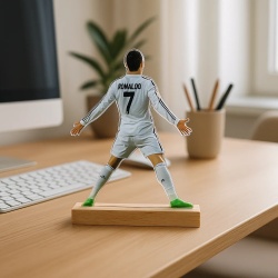 Figurina de birou din plexi glass cu Ronaldo - vedere spate - Img 3