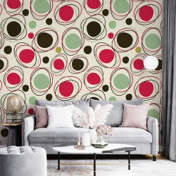 Fototapet Abstract - Retro Sketched Circles (Geometric 059) - Img 3