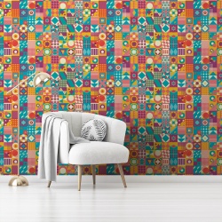 Fototapet Abstract - Small Colorful Tiles (Geometric 172) - Img 1