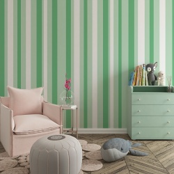Fototapet Benzi verticale inguste in nuante de verde (Stripes 082) - Img 2