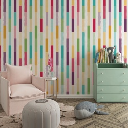 Fototapet Benzi verticale multicolore (Stripes 068) - Img 2