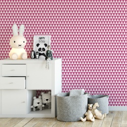 Fototapet Copii Pattern Triunghiuri Roz 1047-J