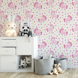 Fototapet Copii - Pink Unicorns Pattern (Baby 069) - Img 3