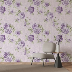 Fototapet Floral - Flori elegante mov pe fundal texturat (Floral 181)