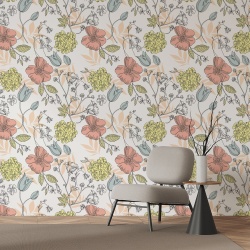 Fototapet Floral - Flori schitate multicolore (Floral 006)