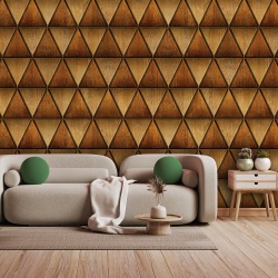 Fototapet Imitatie Lemn - Pattern cu romburi 3D (Wood 049) - Img 4