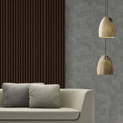 Fototapet Imitatie Lemn - Riflaj ingust chocolate 025 - Img 2