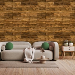 Fototapet Imitatie Lemn - Scandurele orizontale cu nervuri (Wood 034) - Img 2