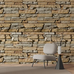 Fototapet Piatra neregulata in tonuri de maro deschis (Stone 027)
