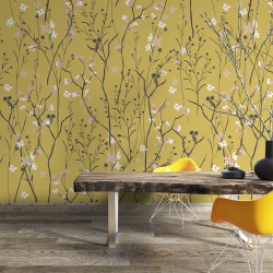 Fototapet Spring flowers on yellow background (FTD1000264) - Img 3