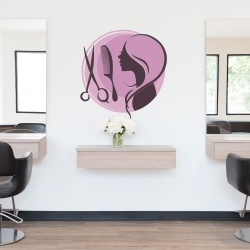 Haircut (pink circle)