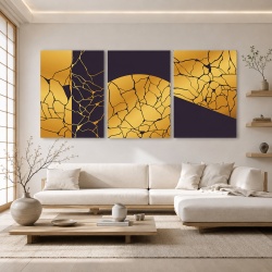 Set 3 Tablouri - Modern Kintsugi