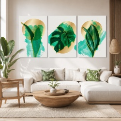 Set 3 Tablouri Watercolor leaves