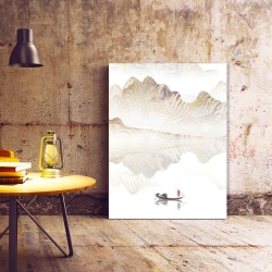 Set Tablouri Canvas - Abstract Landscape With A Boat - Img 6