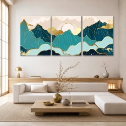 Set Tablouri Canvas - Golden Panorama
