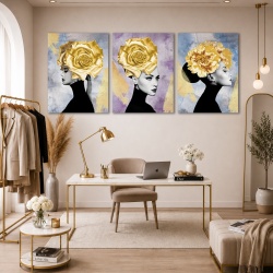 Set Tablouri Canvas - Hidden Golden Lady