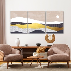 Set Tablouri Canvas - Sun Above The Abstract Desert - Img 2