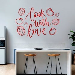 Sticker Bucatarie - Cook with love - Img 2