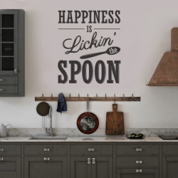 Sticker Bucatarie - Happiness is licking the spoon