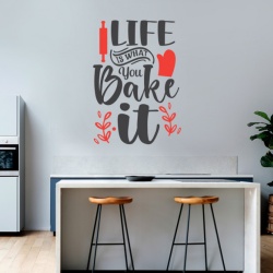 Sticker Bucatarie - Life is what you bake it - Img 3