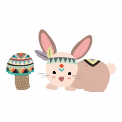 Sticker Copii - Rabbit and mushroom - Img 3