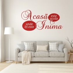 Sticker De Perete Acasa Este Acolo Unde Iti Este Inima