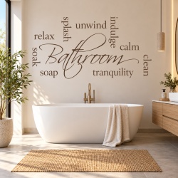 Sticker De Perete Bathroom Words Relax Soak