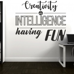 Sticker De Perete Creativitatea Este Inteligenta Distractiva - Img 3