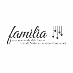 Sticker De Perete Familia este locul unde viata incepe - Img 3