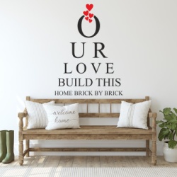 Sticker De Perete Our Love Build This Home Brick By Brick - Img 3
