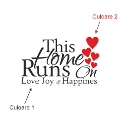 Sticker De Perete This Home Runs On Love Joy And Happines - Img 6